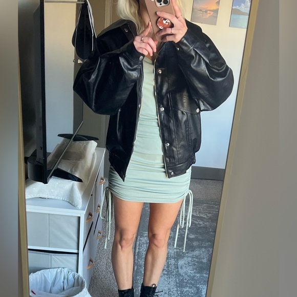 Cider Women's Black Faux Leather Jacket - Picture 4 of 4